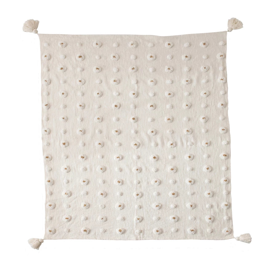 White tufted throw blanket 2025