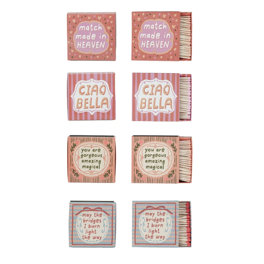 Safety Matches with Sayings
