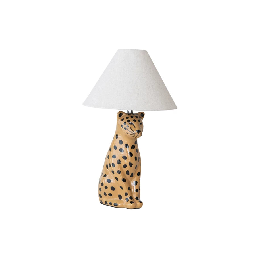 Ceramic Cheetah Table Lamp