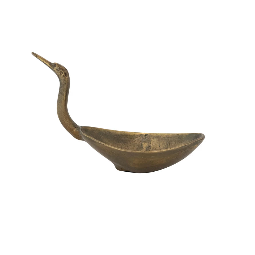 Antique Brass Bird Shaped Bowl