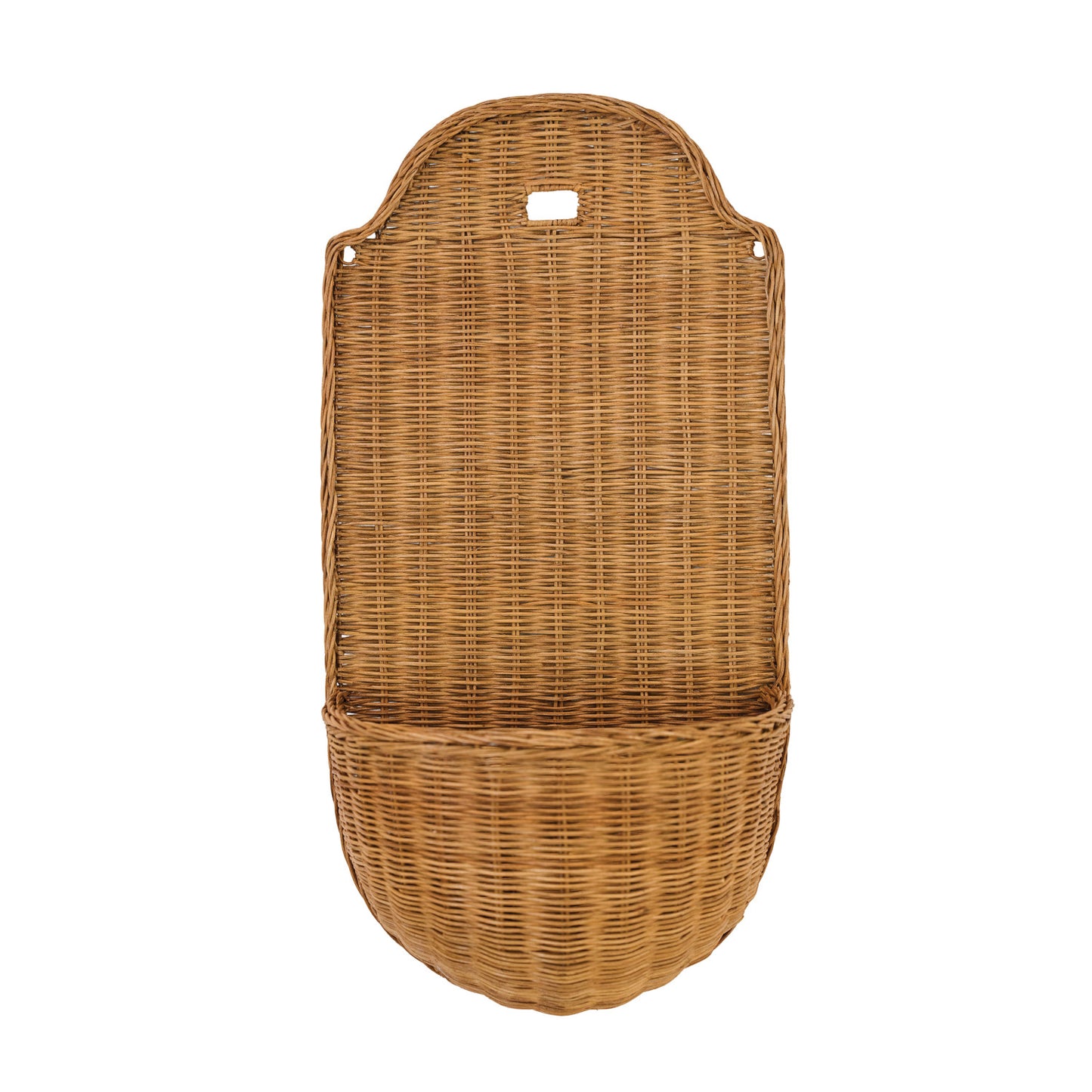 Hand-Woven Rattan Wall Basket