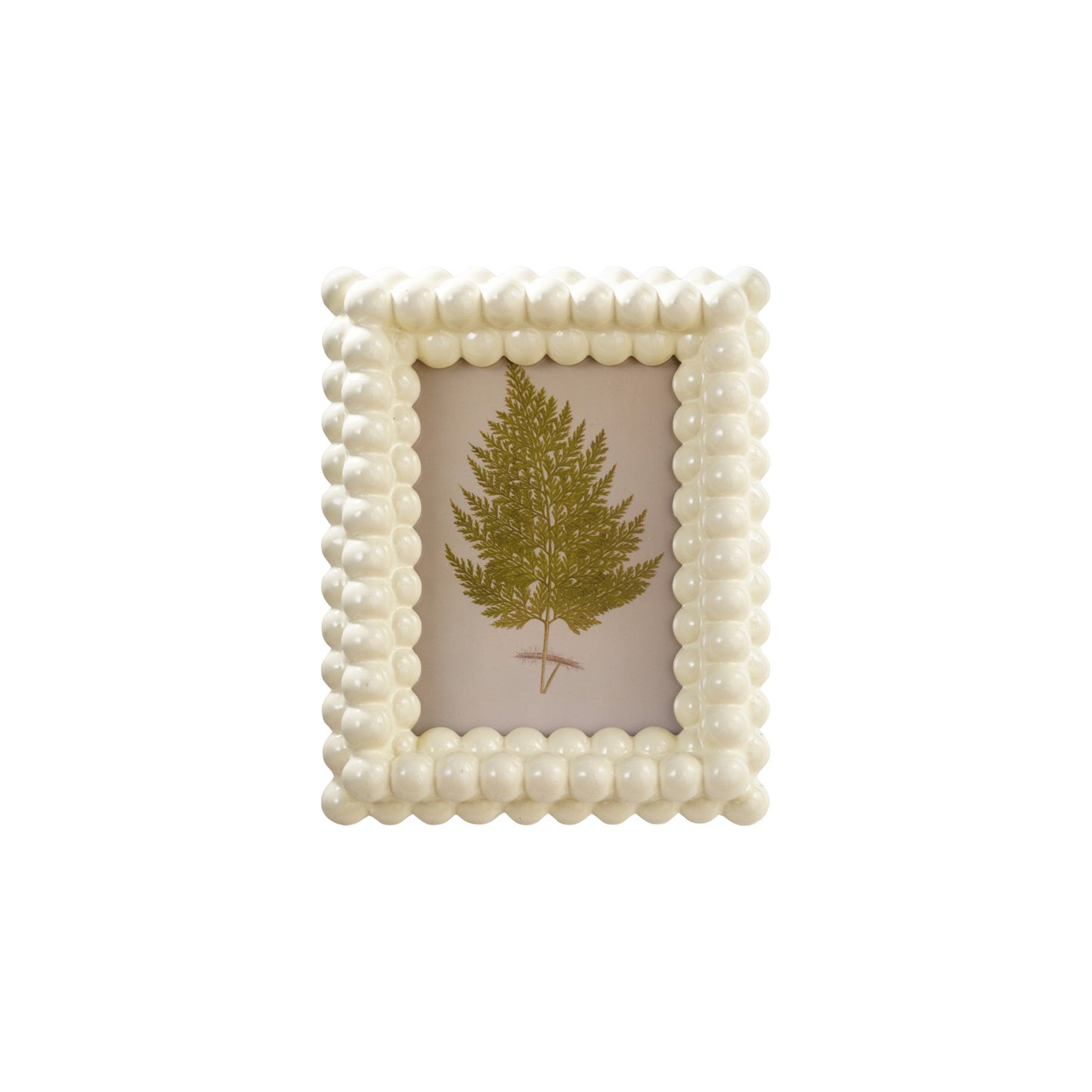 Cream Resin & Glass Ball Photo Frame