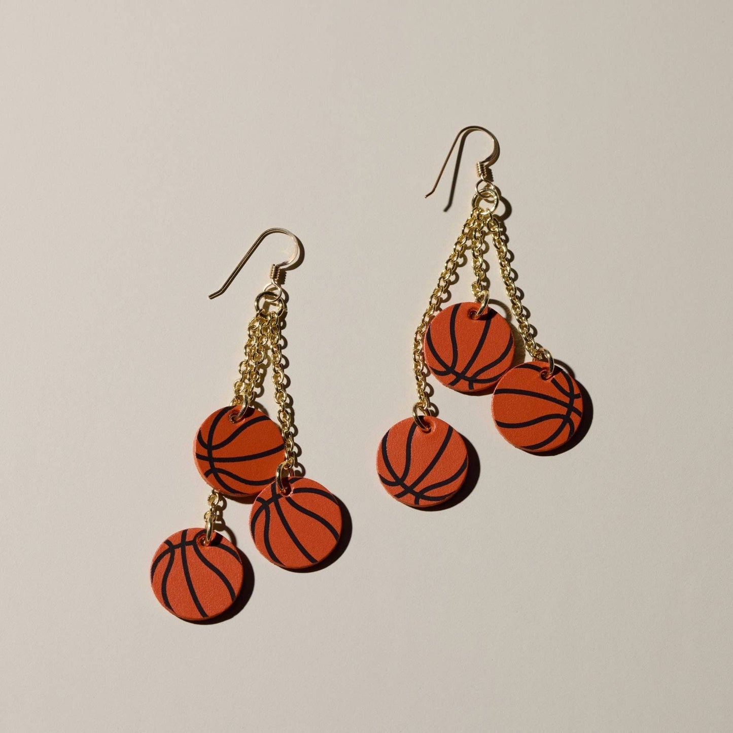 Slam Dunk Basketball Dangle Earrings