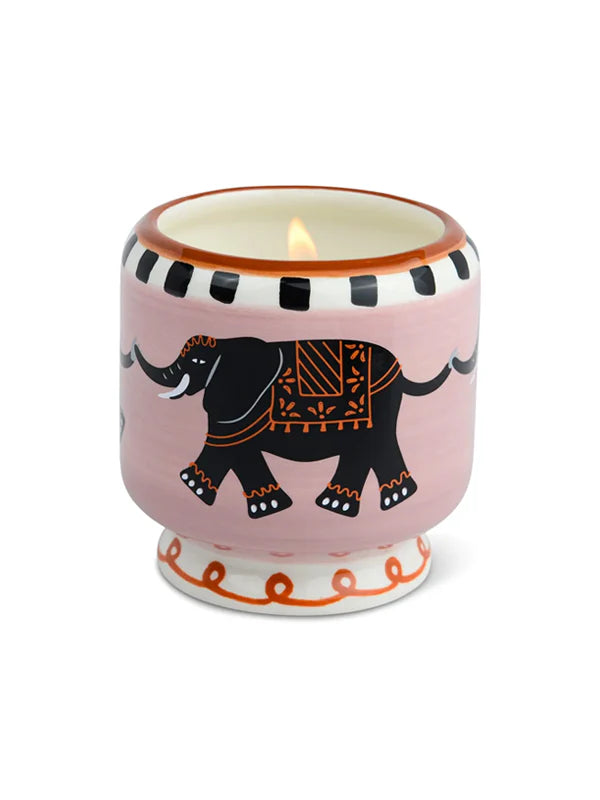 A Dopo Handpainted "Elephant" Ceramic Candle - Tobacco Vanilla