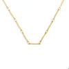 Gold Bar Link Chain Necklace