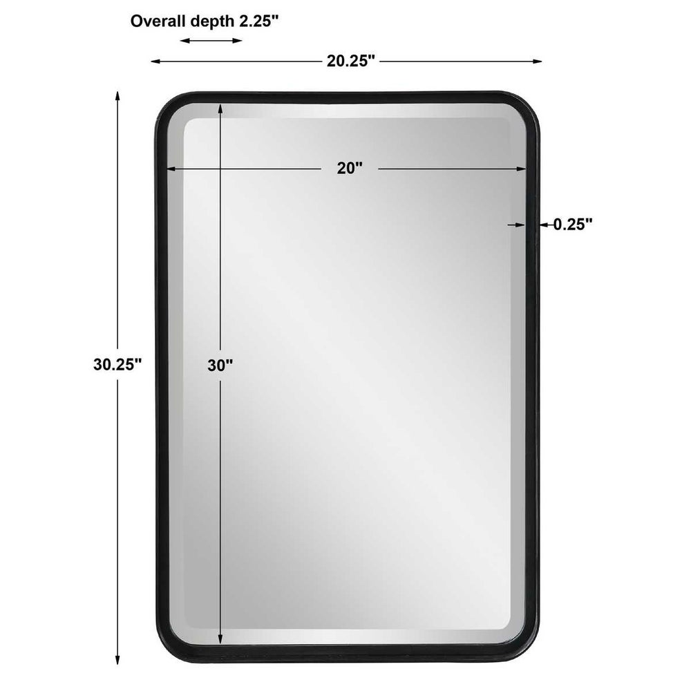 Crofton Vanity Mirror, Black