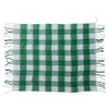 Green & White Plaid Woven Acrylic Throw