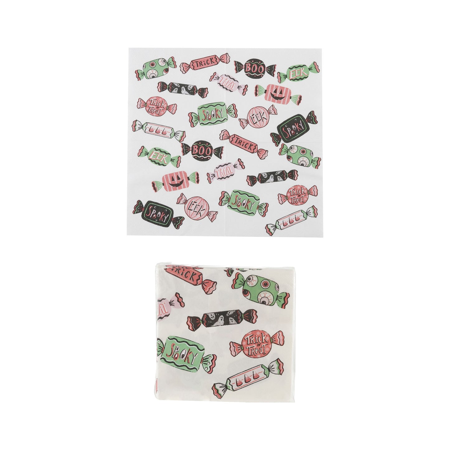 Paper Cocktail Napkins with Candy Pattern