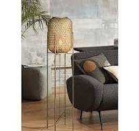 Boho Rattan Floor Lamp
