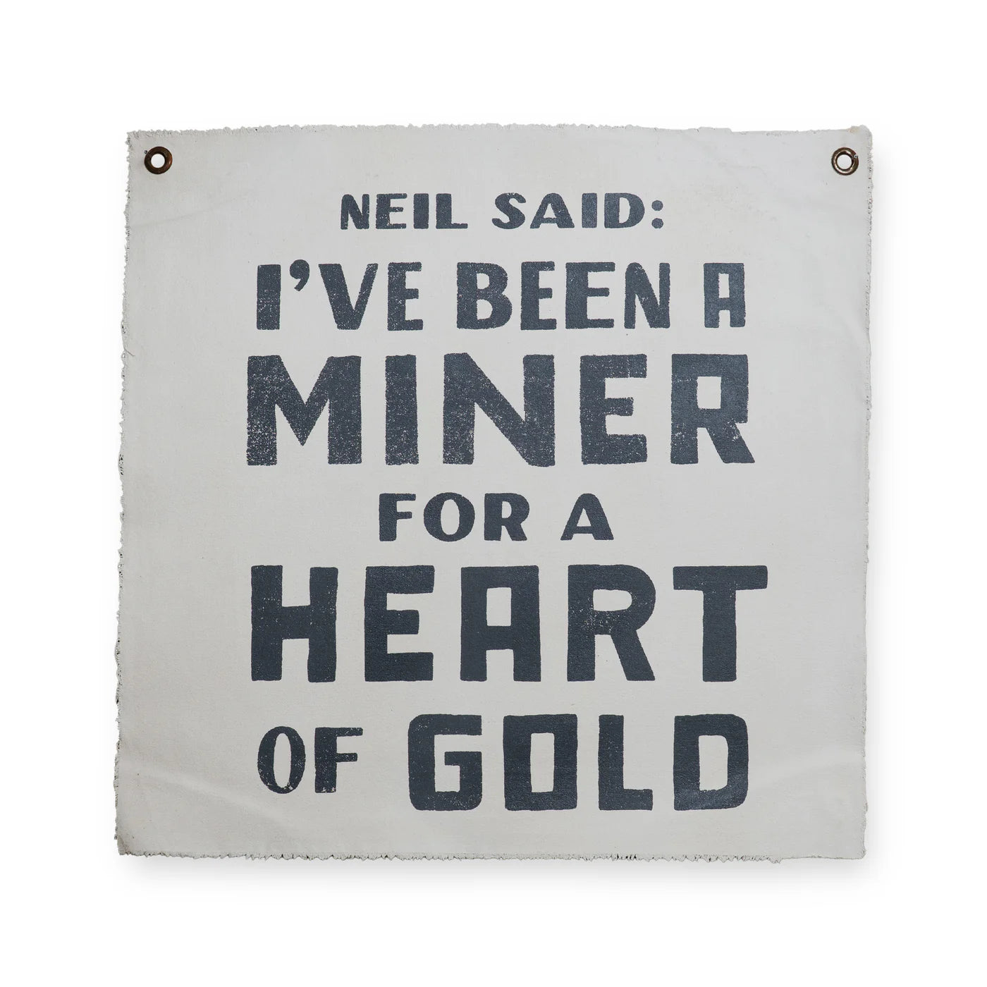 "Neil Said" Hand Printed Wall Hanging