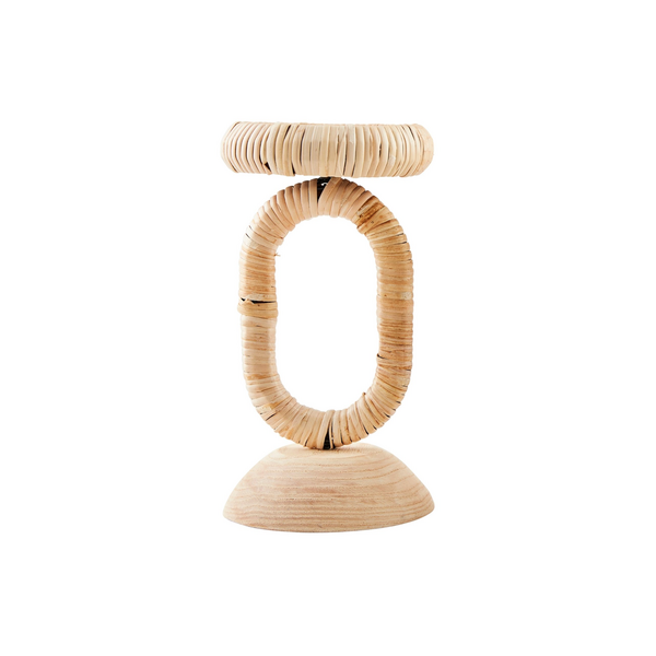 Rattan Wrapped Candlesticks