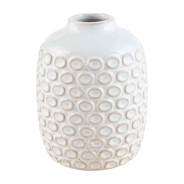 Stoneware Textured Bud Vase