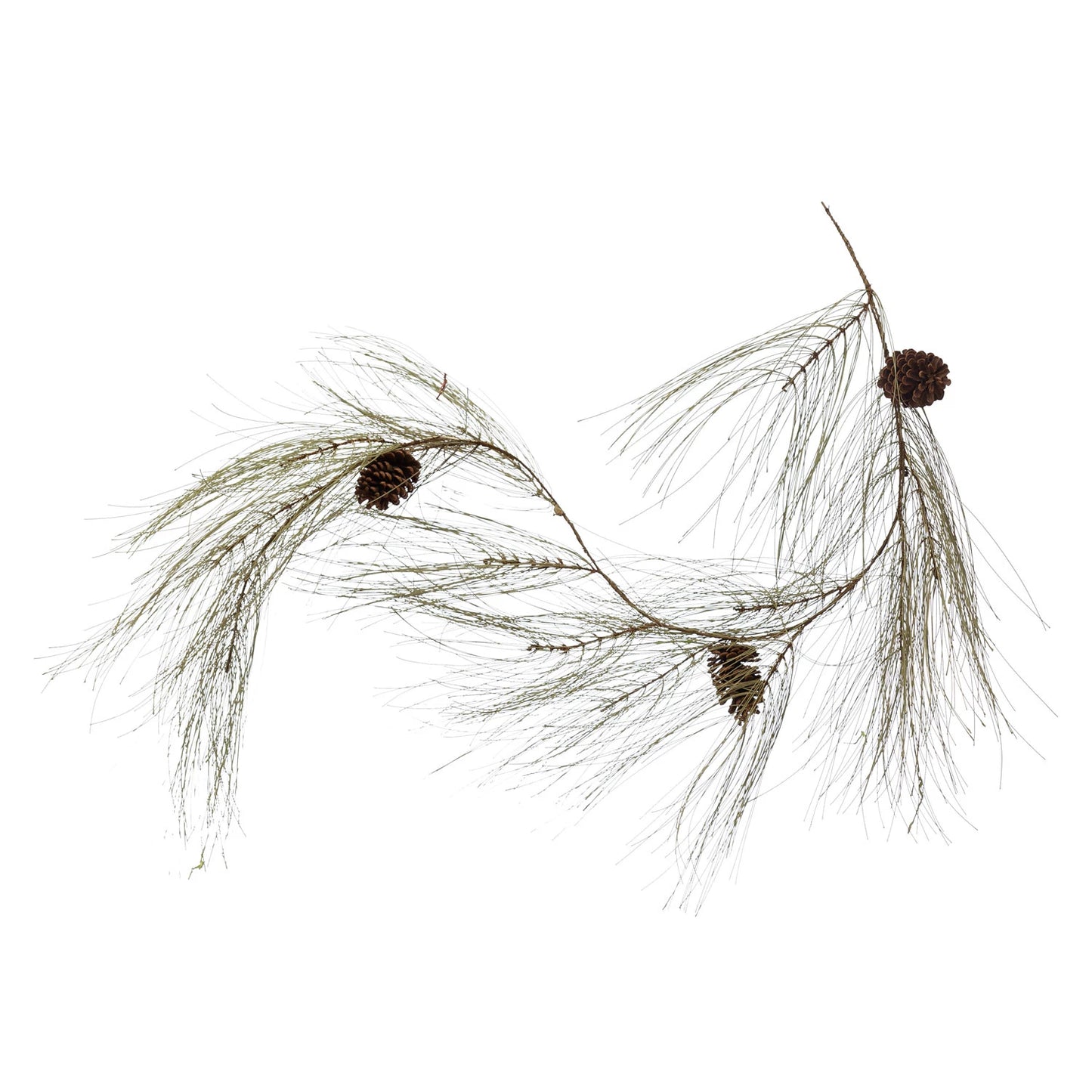 Faux Long Needle Pine Garland w/ Pinecones