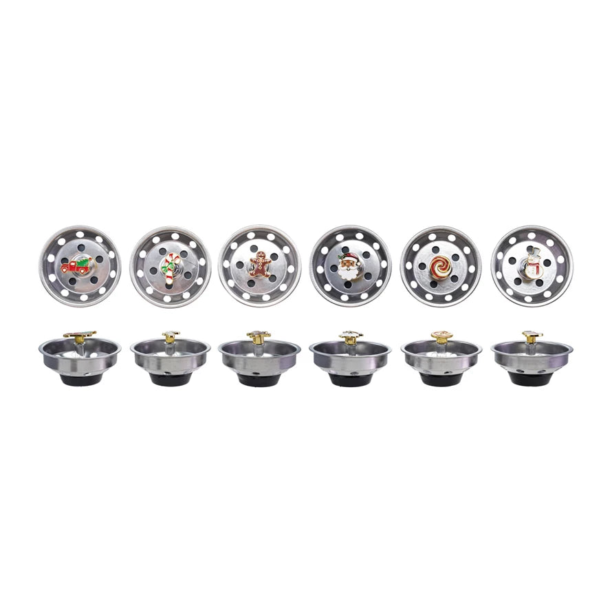 Stainless Steel Sink Strainer with Holiday Icon