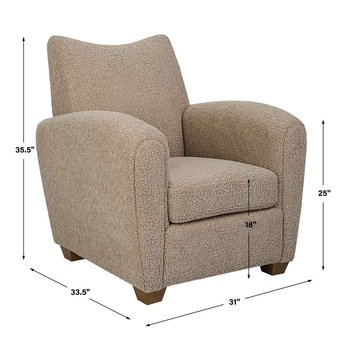 Teddy Accent Chair, Latte