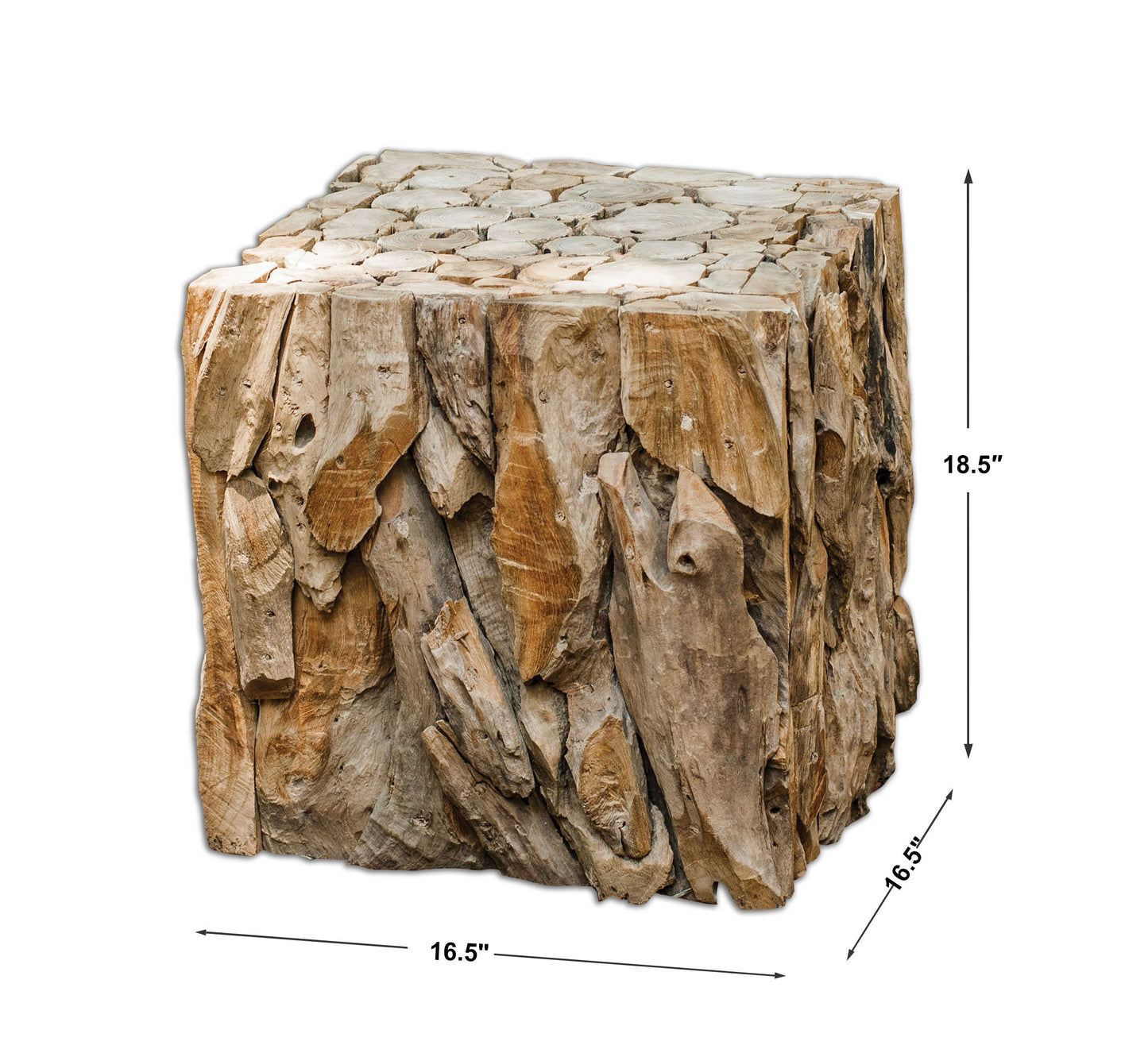 Teak Root Bunching Cube