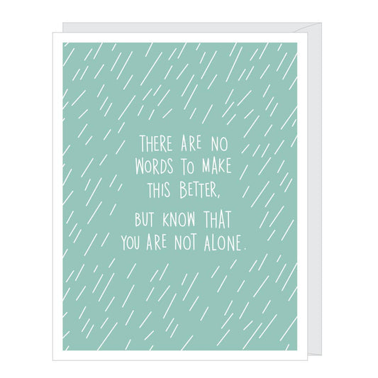 Falling Rain Sympathy Support Card