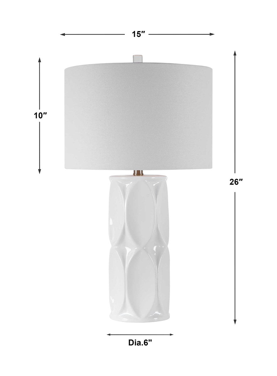 Sinclair Table Lamp, White