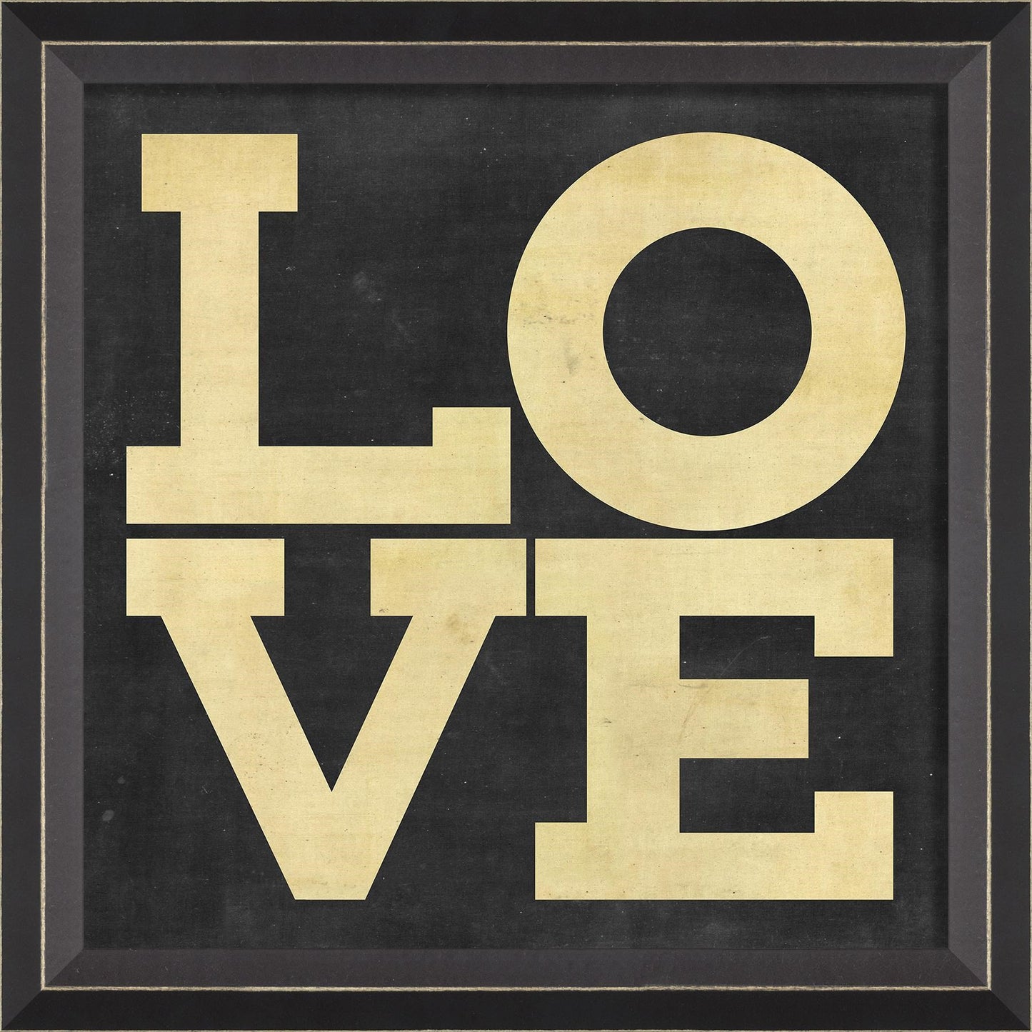 Love White on Black Wall Art