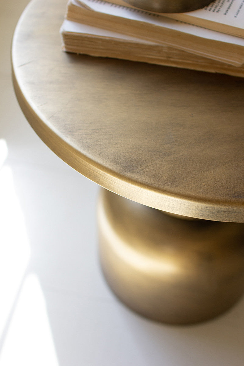 Brass Metal Accent Table