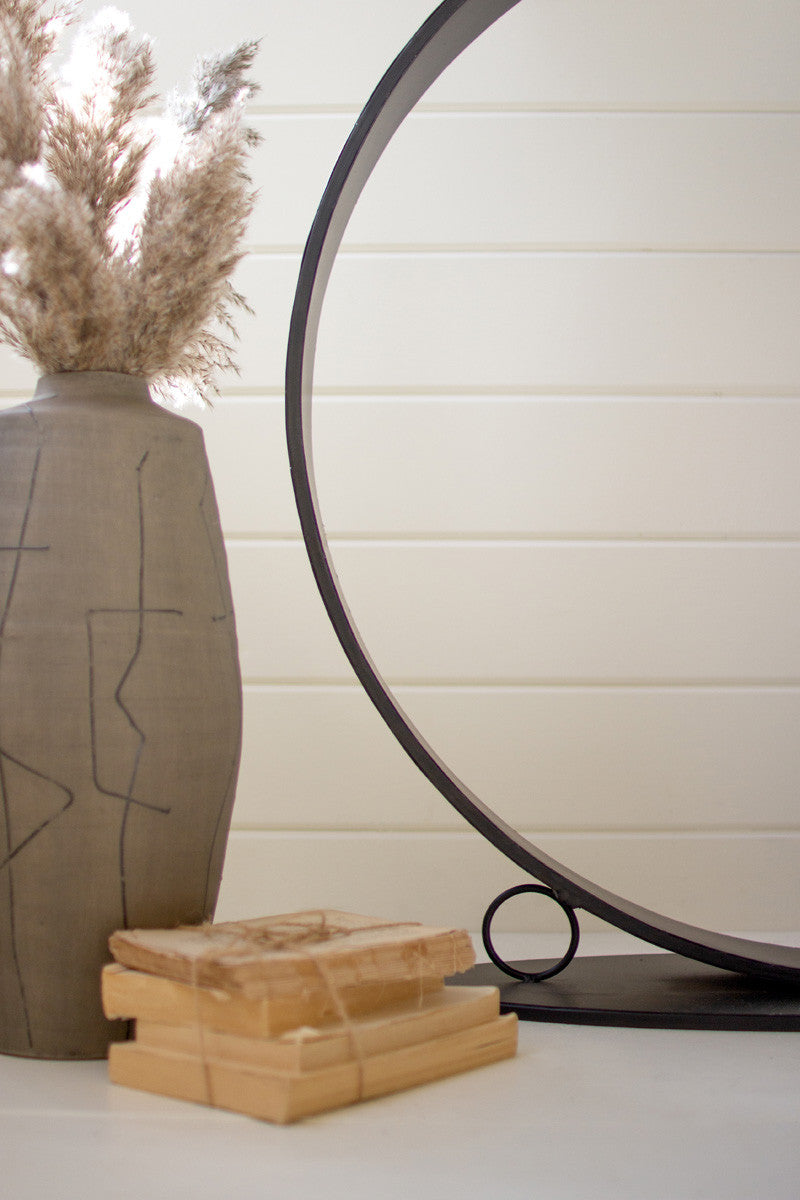 Oval Metal Console Table