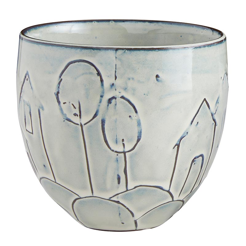 Abstract Carved House Pots