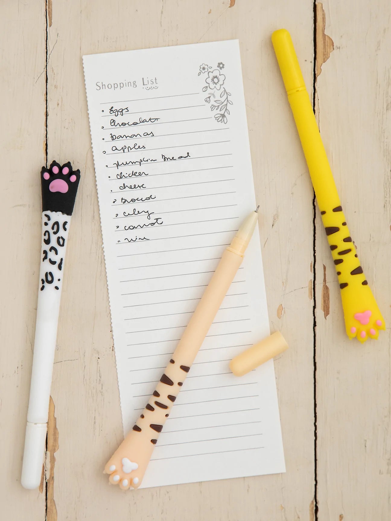 Happy Gel Ink Pens, Set of 3 - Catpaw