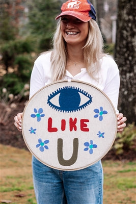 Eye Like U Embroidery Hoop