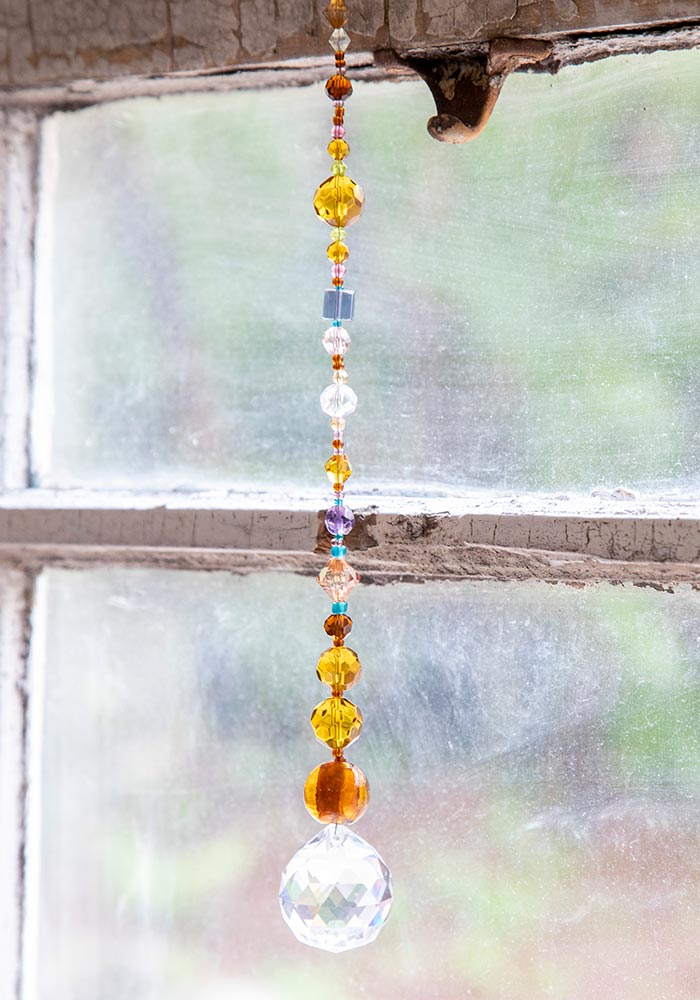 Amber Crystal Sun Catcher