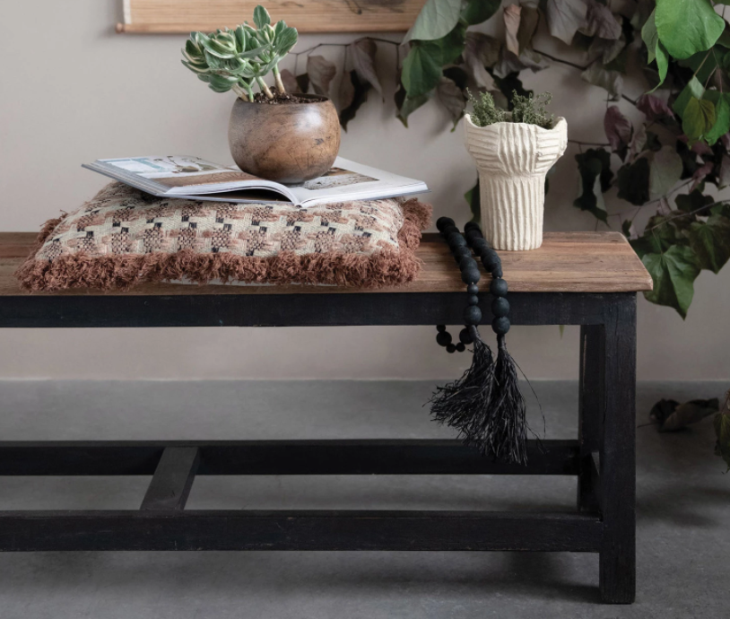 Black Acacia Wood Bead Garland