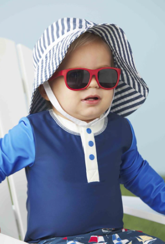 Striped Hat & Sunglasses Set