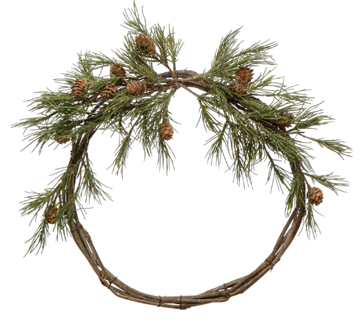 Faux Jack Pine Wreaths
