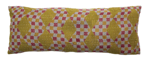 Sleeps With Dogs Kantha Pillow