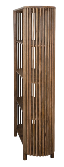 Mango Wood Slatted Bookcase