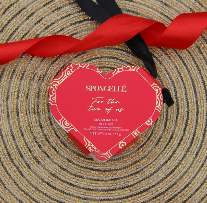Spongellé | Valentines Day Gifts | Easter Gifts - Heart Travel Buffer Trio Valentine's Day Gift Set