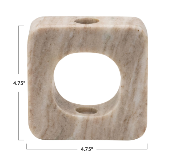 Marble Open View Taper Holder