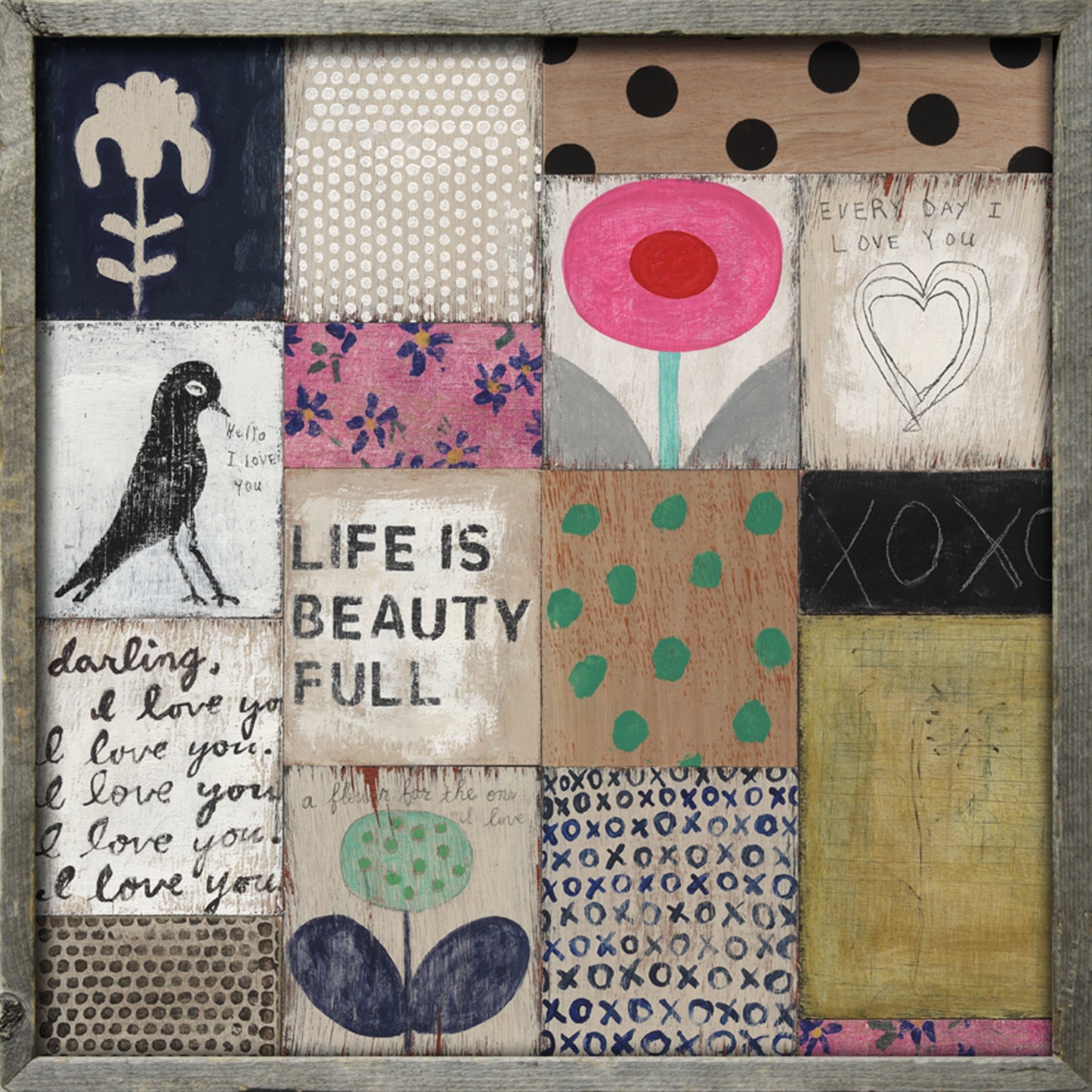 Life is Beauty Full Collage Wall Art