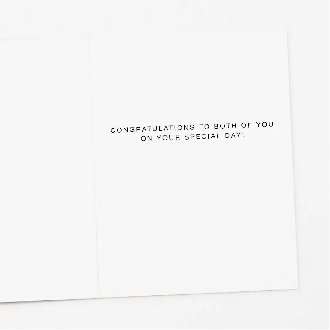 Hearts and Flowers Wedding Day Card