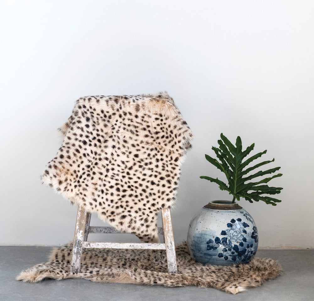 Leopard Goat Fur Rug