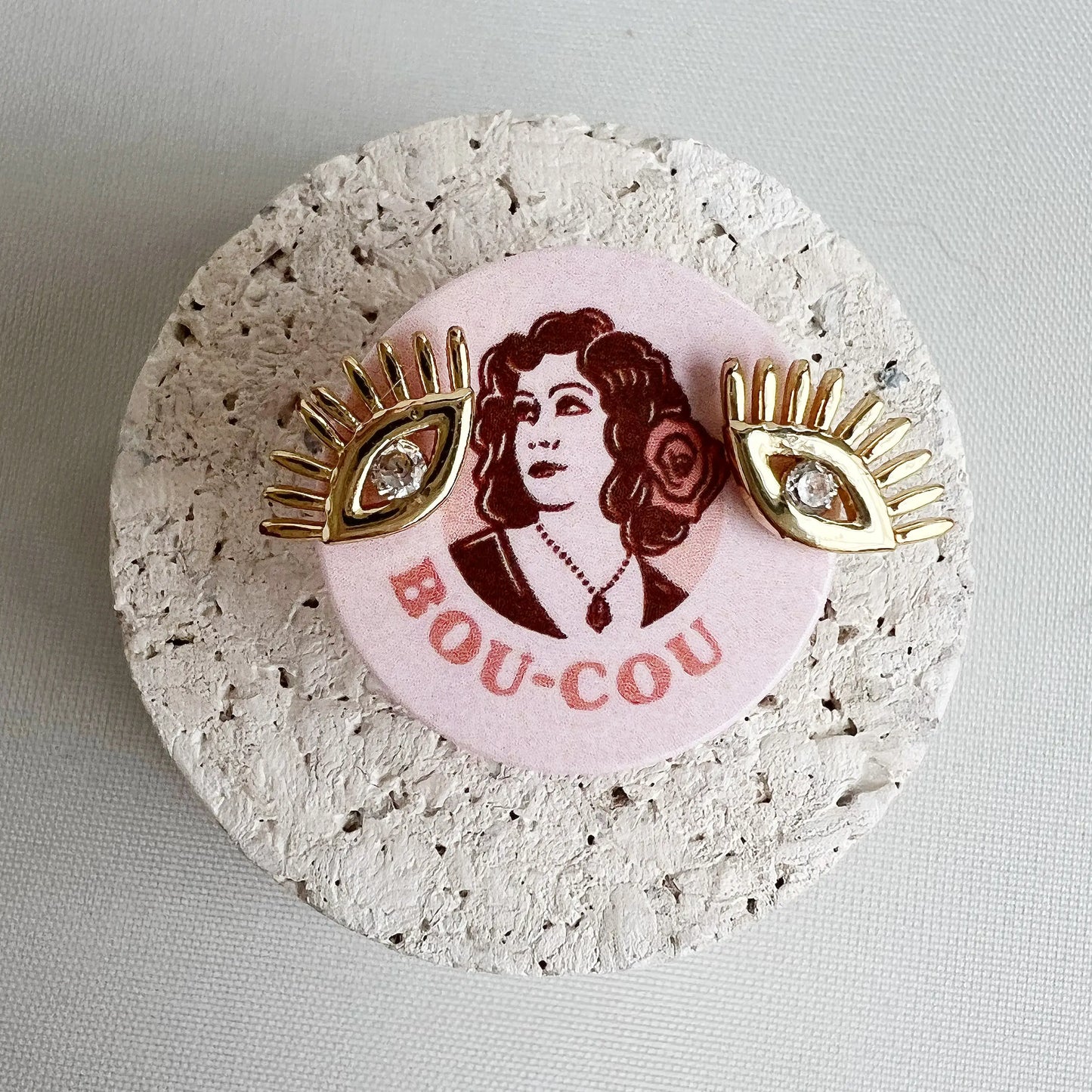 Clear Eyes Post Earrings