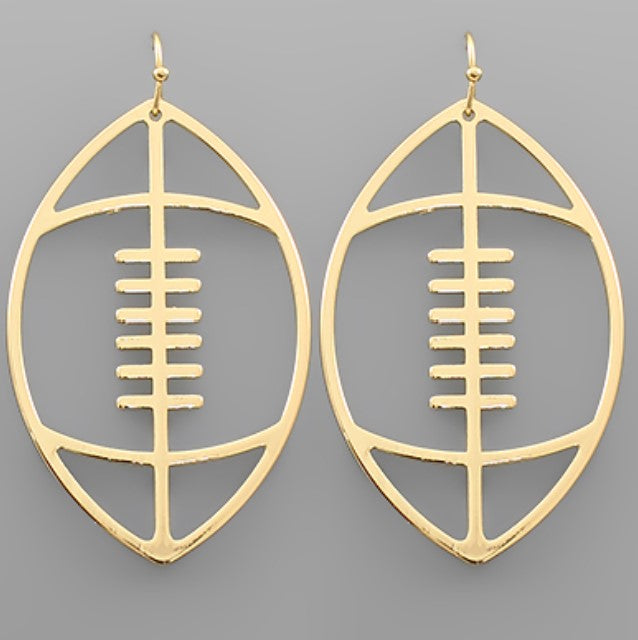 Football Open Dangle Earrings