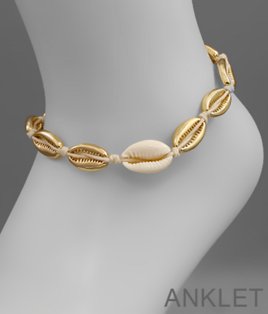 Braid Cowry Shell Anklet
