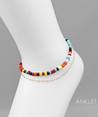 Bead & Chain Anklet