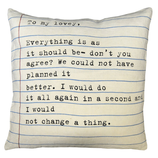 Letter To My Love Art Pillow