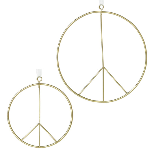 Gold Peace Sign Decor