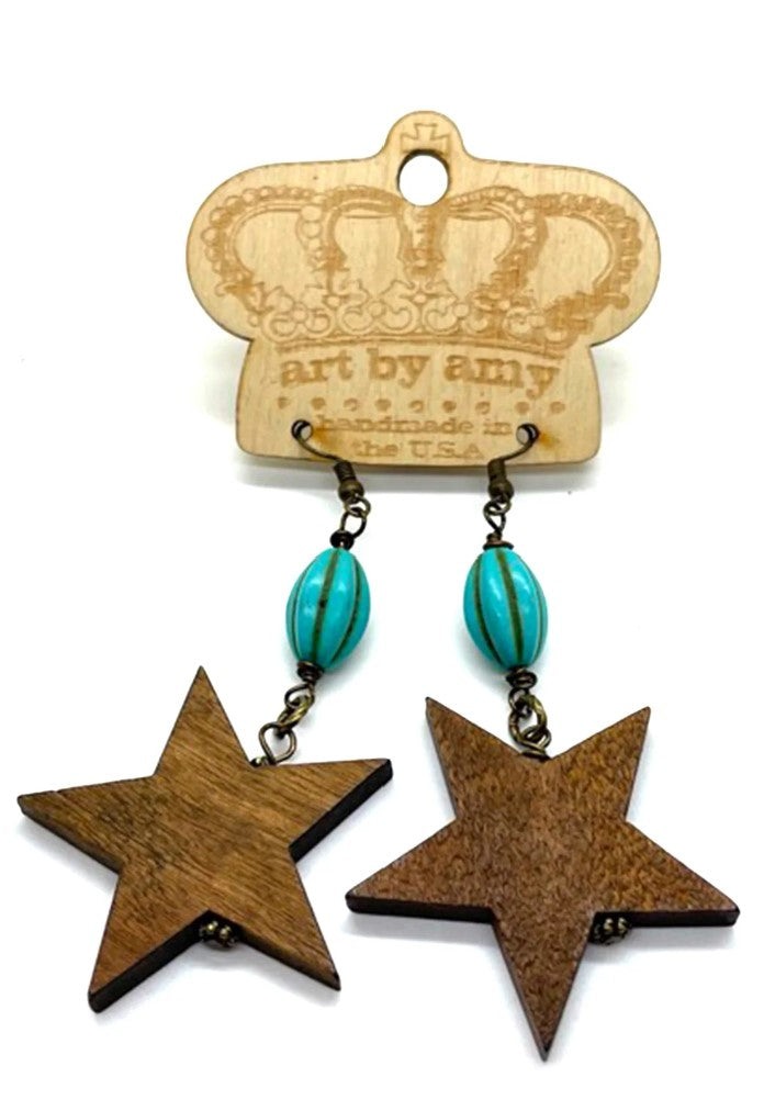 Woodsy Star Earrings