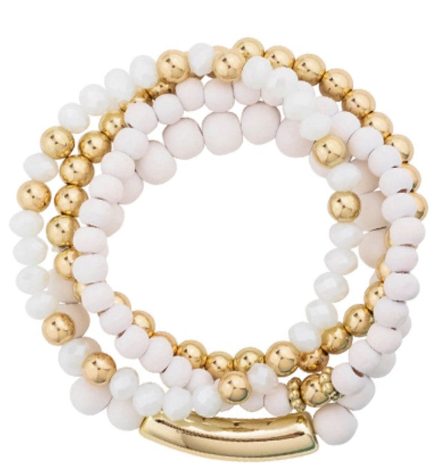 Cross & Clay Bead Key Ring Bracelet – Kennedy Sue Gift & Home