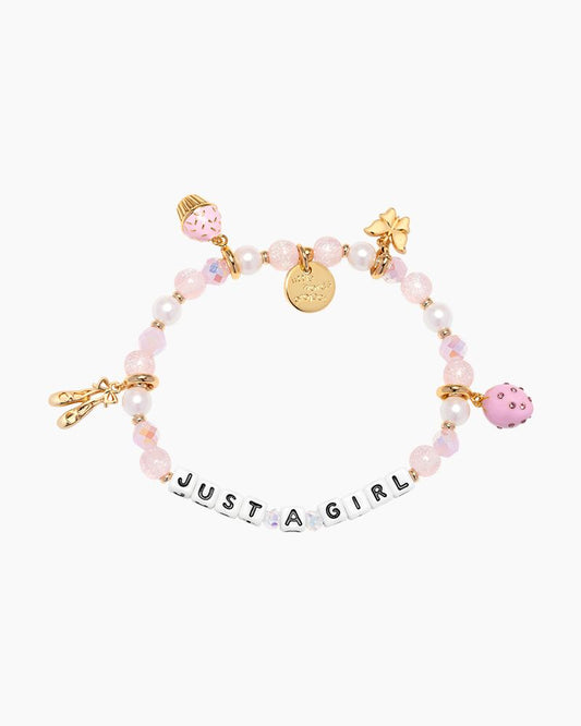 "Just A Girl" Little Words Project Charm Bracelet