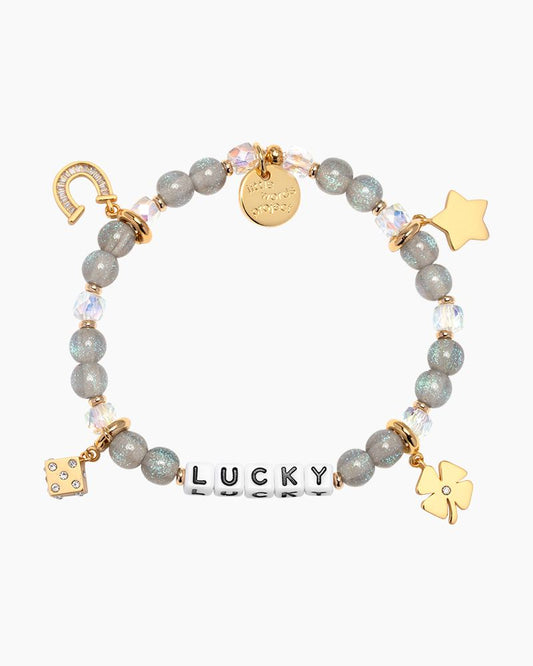 "Lucky" Little Words Project Charm Bracelet