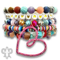 Five Strand Bracelet with Open Heart Charm